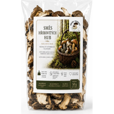Směs hřibovitých hub - sušené 50g